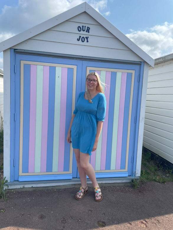 Petite Blue Dress – Flattering Waist Fit with Pockets | Everyday Classic