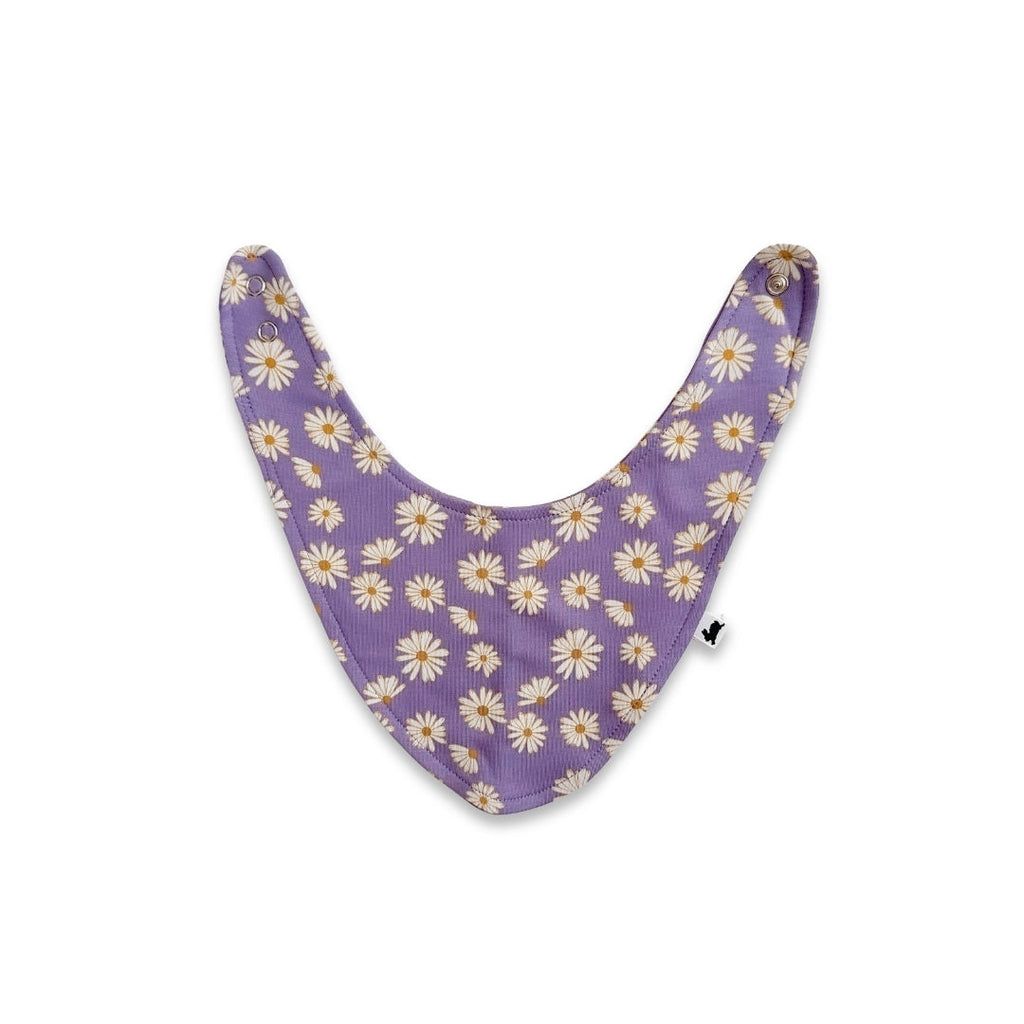 Bamboo Baby Bib | Purple Daisies-1