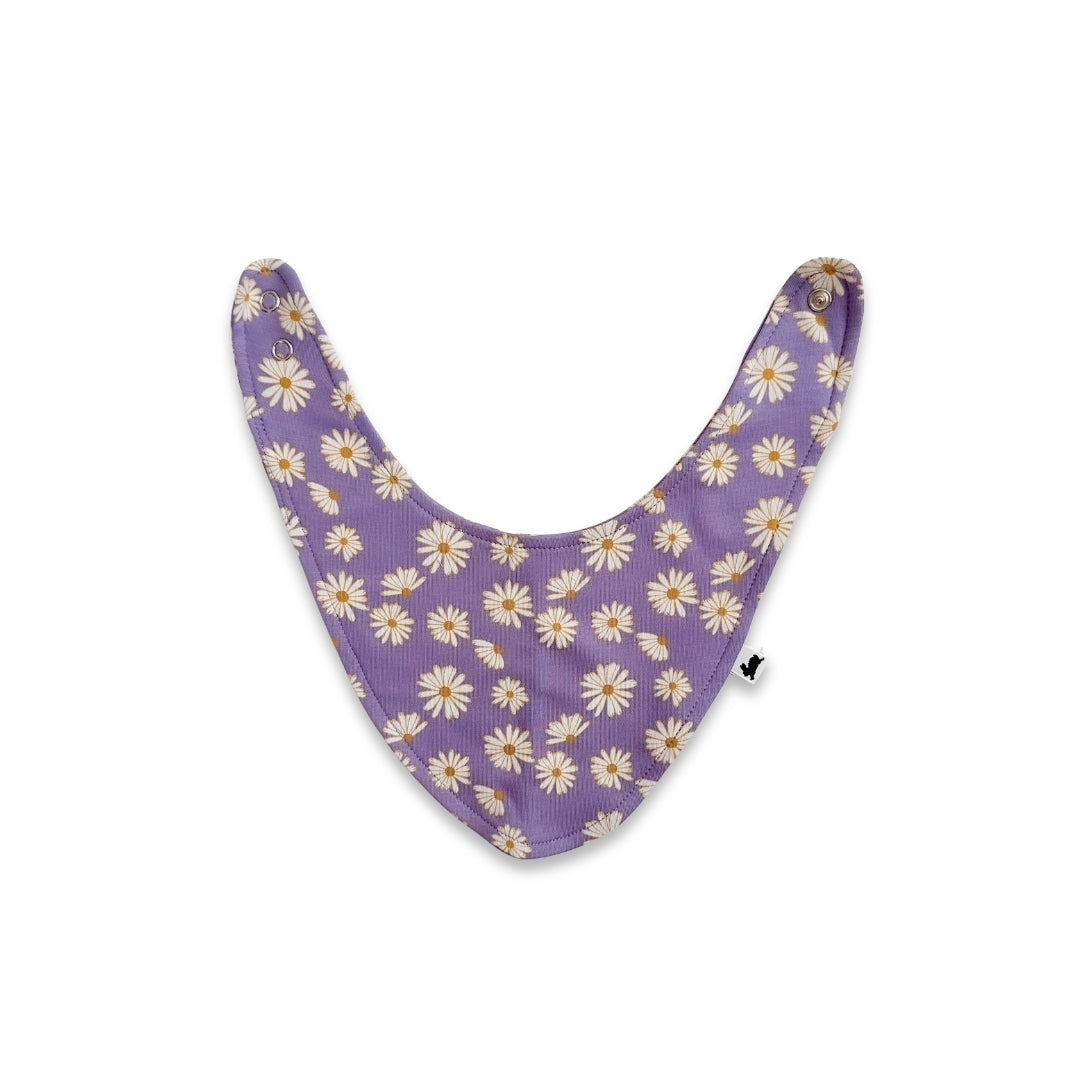 Bamboo Baby Bib | Purple Daisies-1