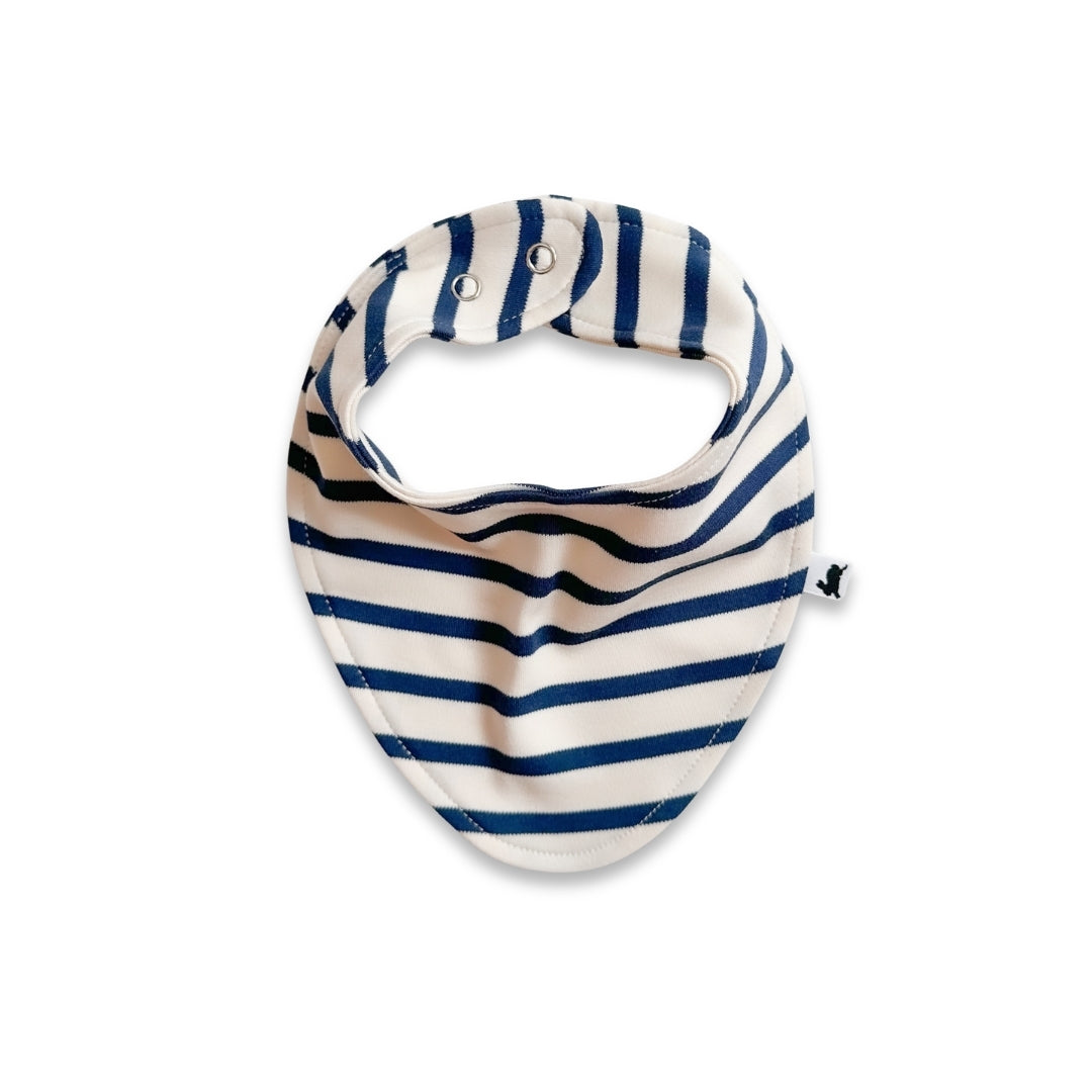 Bamboo Baby Bib | Navy Stripe-0
