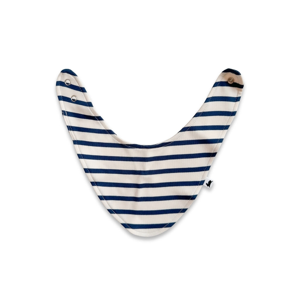 Bamboo Baby Bib | Navy Stripe-1