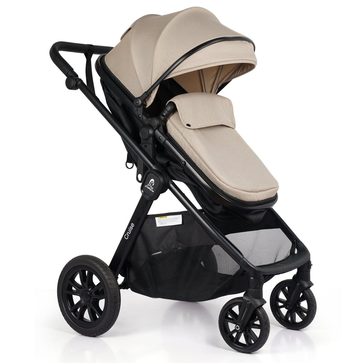 For Your Little One Cruise 3 In 1 Travel System With Car Seat - Dune Beige (Free Cupholder And Seat Liner Included!)