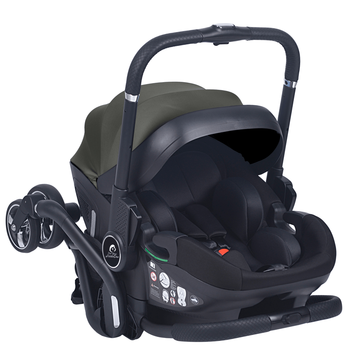 For Your Little One Qubi Infant Car Seat Stroller - Grey Olive -Grade A Return