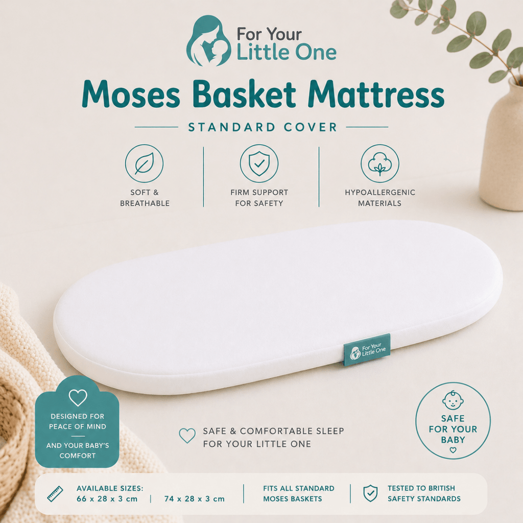 Moses Basket Mattress 74 x 28 x 3 cm