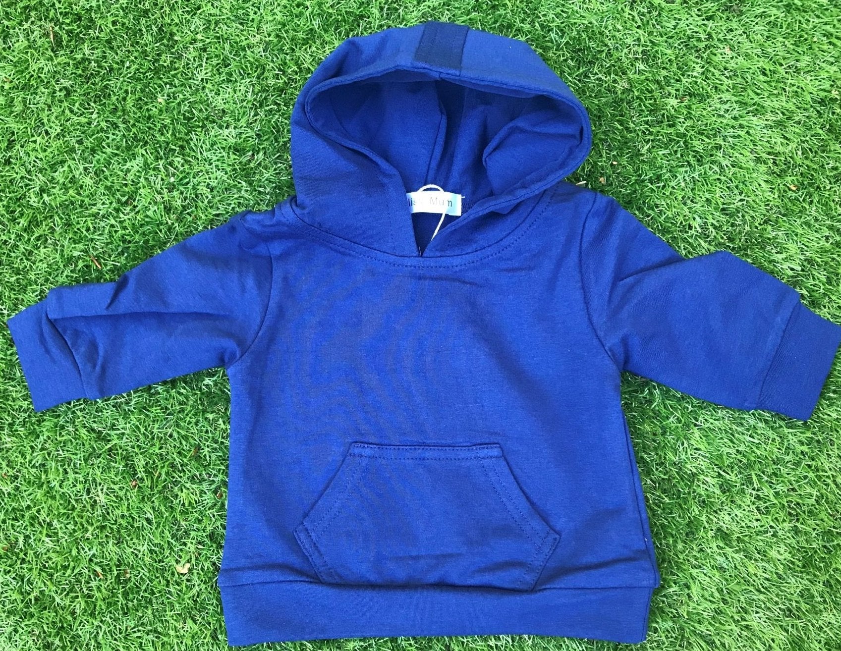 Stylish Kid Cotton Hoodie Dark Blue