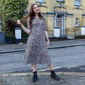 Rainbow Leopard Midi Breastfeeding Dress | Nursing Dress | MilkyMoon