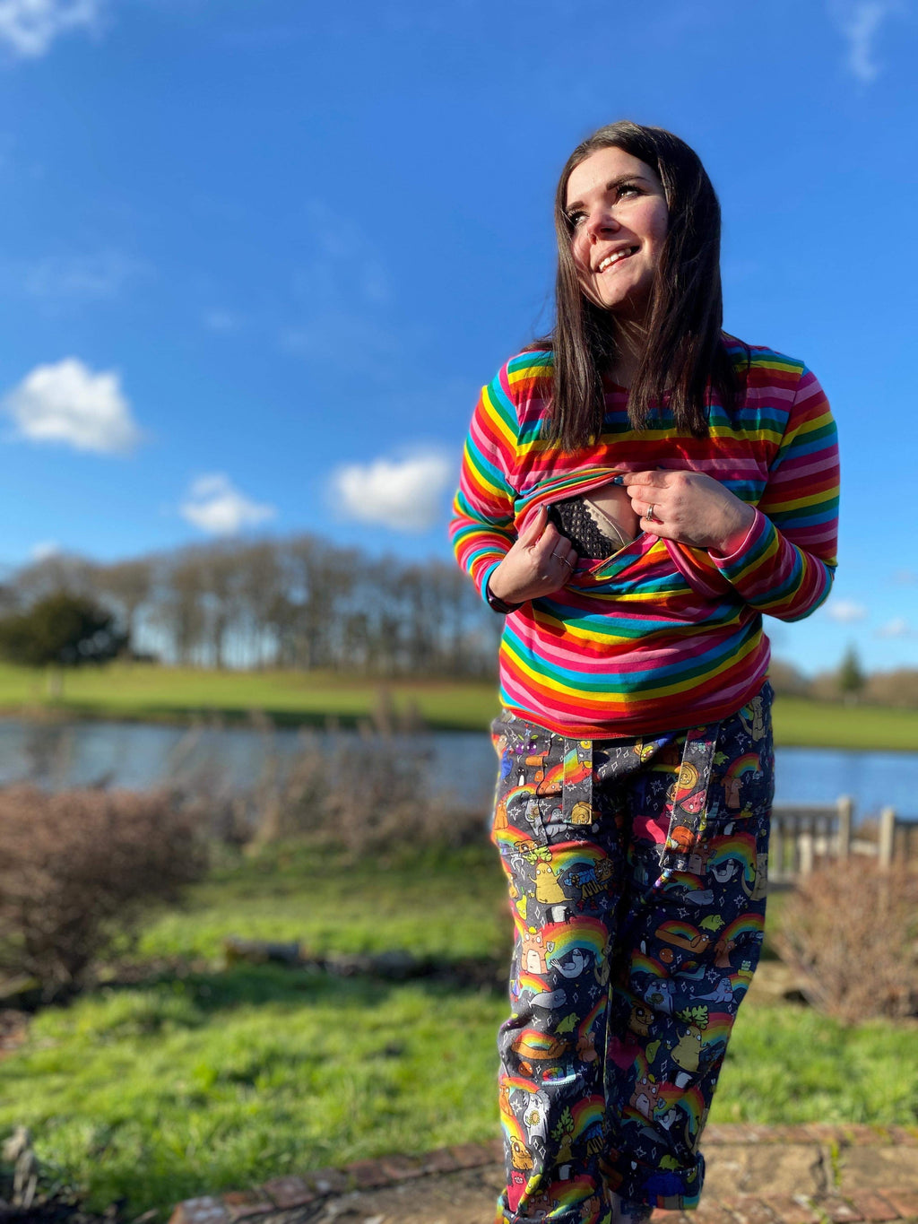 Rainbow Breastfeeding Top