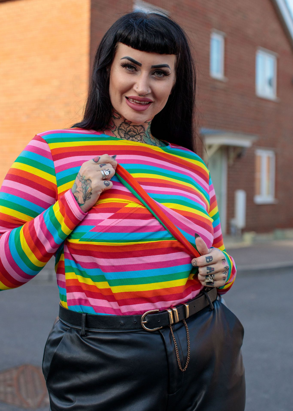 Rainbow Breastfeeding Top