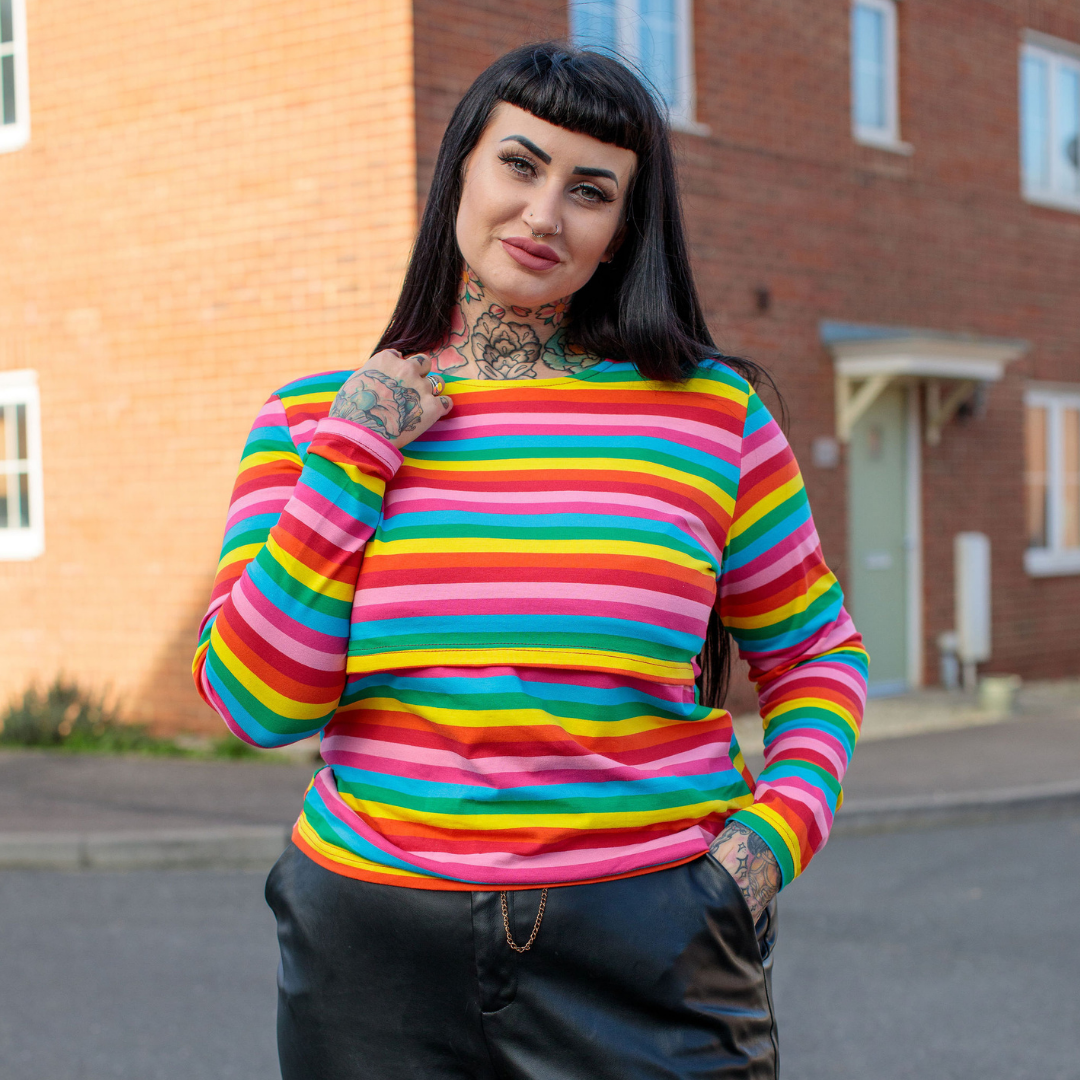 Rainbow Breastfeeding Top